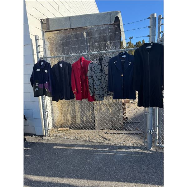 Assorted ladies coats, blazers, etc. size 10 to 12 Ish
