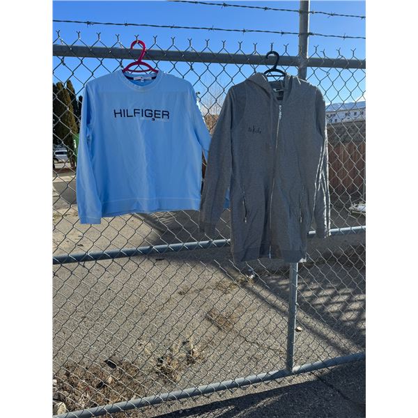 Medium Tommy Hilfiger sweatshirt and size one long jacket