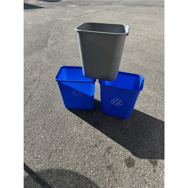 garbage can, and recycling bins