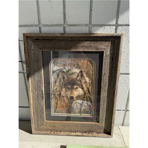 Wolf picture rustic