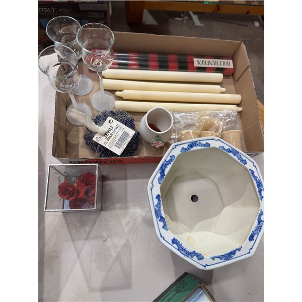 Candle Holder rock, decor and planter