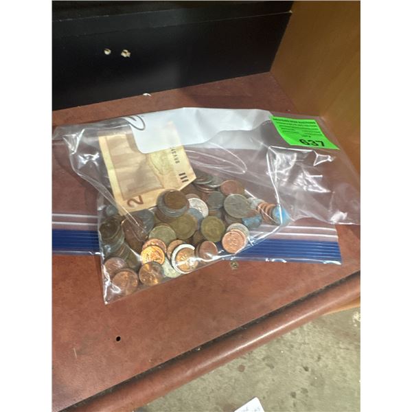 Currency pennies, etc.