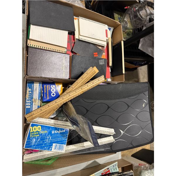 Notebooks index cards, other stationary