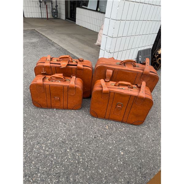 Vintage golden suitcases