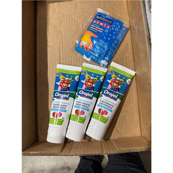 Toothpaste and hand warmers