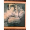 Image 2 : Acrylic painting of woman on chaise lounge chair in frame
