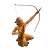 Image 2 : Statue of woman shooting an arrow w/ ornate angelic display bowl containing  conch shells