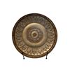 Image 2 : 3 pc - Decorative plate in stand w/ flower pot, faux flowers & ornamental artichoke