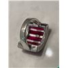 Image 2 : Red Diamond Like 925 Silver Ring