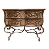 Image 1 : Solid wood painted2 drawer console dresser
