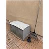 Image 1 : Outdoor storage box w/ Rigid Submersible Pump, Paint, Extension Cords, etc.