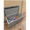Image 2 : Outdoor storage box w/ Rigid Submersible Pump, Paint, Extension Cords, etc.
