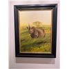 Image 3 : "Dusk"– Black Rhino Original 40” x 30” Oil on Linen by Nicholas Coleman