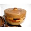 Image 2 : 4 wooden bowls one with lid