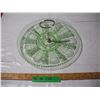 Image 1 : Vintage green glass serving tray