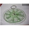 Image 2 : Vintage green glass serving tray