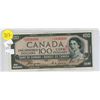 Image 1 : 1954 bank of canada devil face $100 bill