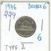 Image 1 : 1946 canadian double 6  nickel
