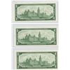 Image 2 : Lot of 3x 1967 canadian consecutive $1 bills