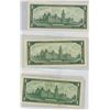Image 2 : Lot of 3 x1967 canadian $1 bills (1-replacement), (1-without serial no.)