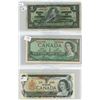 Image 1 : Lot of 3 ( 1937, 1954 and 1973) canadian $1 bills
