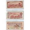 Image 2 : Lot of 3 (1954, 1974 and 1986) canadian $2 bills