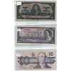 Image 1 : Lot of 3 (1937 , 1954 and 1989) canadian $10 bills