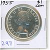 Image 1 : 1955 Canadian Silver Dollar.