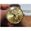 Image 2 : Replica gold coin dial, Man wind watch, runs