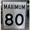Image 1 : Max. 80km sign -35.5"x29.5"