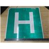 Image 2 : H sign (hospital)-23.5"x23.5"