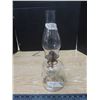 Image 1 : Finger hod glass coal oil lamp with chimney