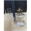 Image 3 : Finger hod glass coal oil lamp with chimney