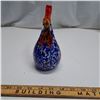 Image 2 : blue and red glass rooster