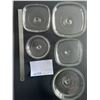 Image 2 : Glass Pyrex lids - A7C-A9C -P 81CP7C other 7"round