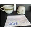 Image 2 : Set of 4 Vintage Pyrex milk glass Crazy Daisy cups