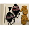 Image 1 : Polaris Racing toque - leather mitts - non-Polaris racing toque