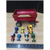 Image 1 : Lot of toy metal tractors and tonka toy wagon
