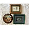 Image 1 : Framed collector plate and 2 framed pictures -1980 Richard Sloan print 31cmx26cm - Al Nelson Weifzel
