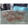 Image 4 : rose depression. 1 large and 6 smaller fruit bowls