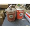 Image 1 : 2 Veedol 5 gallon oil cans