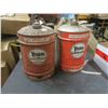 Image 2 : 2 Veedol 5 gallon oil cans