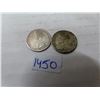 Image 2 : 1912 and 1918 5 cent canadian silver coins