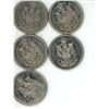 Image 1 : canadian 50 cent coins various years