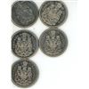 Image 1 : canadian 50 cent coins various years