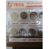 Image 2 : 1999 millennium quarters commemorating canada's past unopned