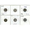 Image 2 : Lot of 6 various canadian silver 5 cent coins