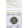 Image 1 : 1900 New Foundland Queen Victoria Twenty Cents.