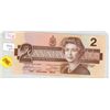 1986 canada 2 dollar bill- UNC