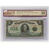 1923 dominion of canada 1 dollar bill vf-25